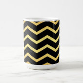 Gold & Black Zig Zag Muster Kaffeetasse (Mittel)