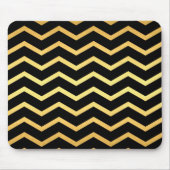 Gold & Black Zig Zag Muster Mousepad (Vorne)