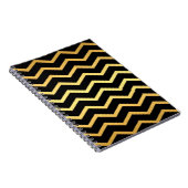 Gold & Black Zig Zag Muster Notizblock (Rechte Seite)