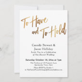 Gold Black zu haben und zu halten Bokeh Empfang Einladung (Vorderseite)