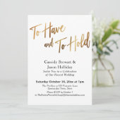 Gold Black zu haben und zu halten Bokeh Empfang Einladung (Stehend Vorderseite)