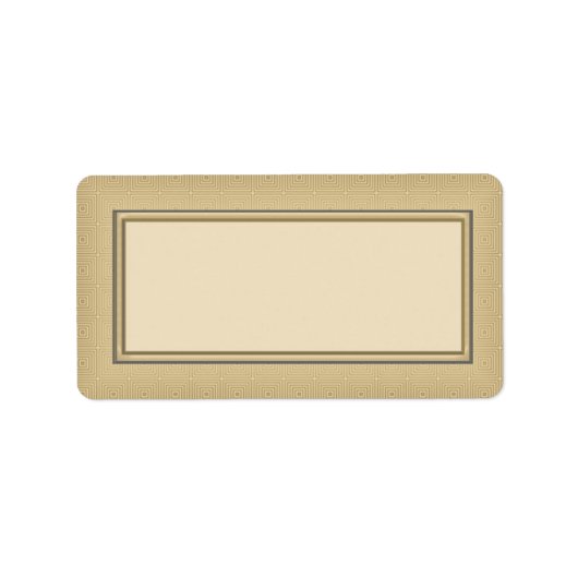 Gold Blank Address Labels Adressaufkleber (Vorne)