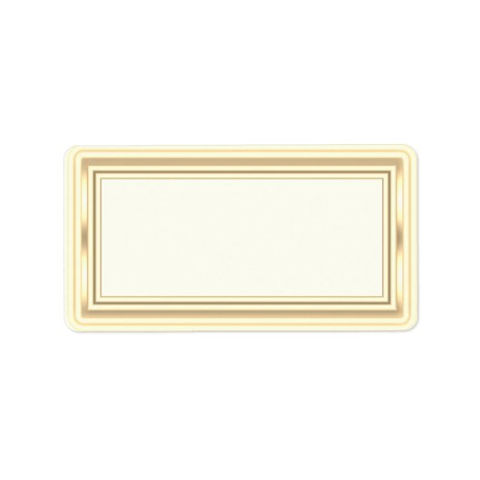 Gold Blank Address Labels Adressaufkleber (Vorne)