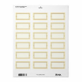 Gold Blank Address Labels Adressaufkleber (Vorne)