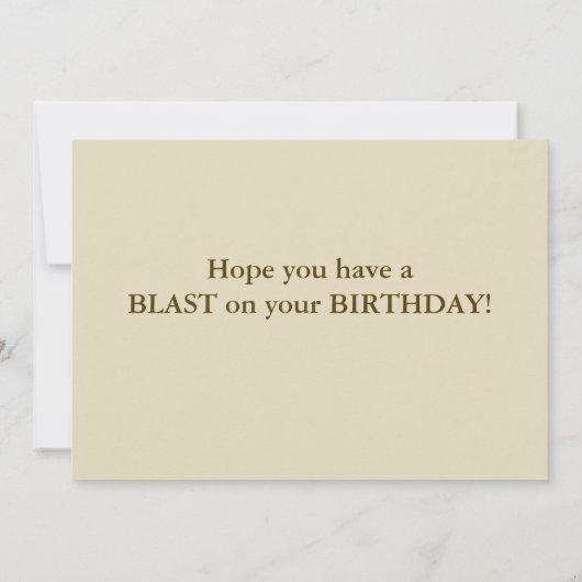 Gold Blast Birthday Card Karte (Rückseite)