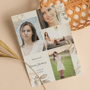 Gold Blätter 4 Foto Grad Bekanntgabe Ankündigung