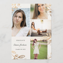 Gold Blätter 4 Foto Grad Bekanntgabe Ankündigung