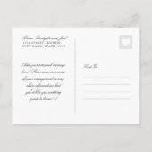 Gold Blätter 4 Foto Save the Date Ankündigungspostkarte (Rückseite)