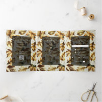 Gold Blätter Almond Beige & Black Glam Hochzeit im