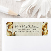 Gold Blätter Almond Beige Glam Hochzeit im Herbst (Insitu)