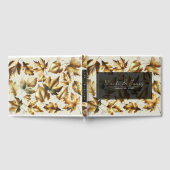 Gold Blätter Almond Beige Glam Hochzeit im Herbst Gästebuch (Voll)