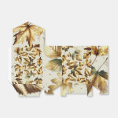 Gold Blätter Almond Beige Glam Hochzeit im Herbst Geschenkschachtel (Ungefaltet)