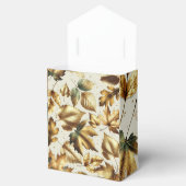 Gold Blätter Almond Beige Glam Hochzeit im Herbst Geschenkschachtel (Geöffnet)