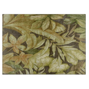 Gold-Blätter auf der Black Cutting Board Schneidebrett