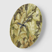 Gold-Blätter auf der schwarzen Rundrömische Numera Große Wanduhr (Winkel)