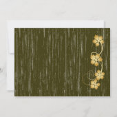 Gold Blätter auf Reben, Holzeffekt 95. Geburtstag Einladung (Rückseite)