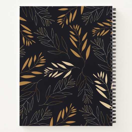 Gold-Blätter Blank-eigenes Cookbook Rezept zum Sch Notizblock (Rückseite)