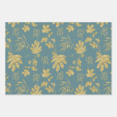 Gold Blätter Blue Green Spring Brautparty (Vorderseite)