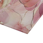 Gold Blätter Burgundy Blush Pink Schneidebrett (Ecke)