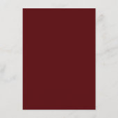 Gold-Blätter Burgundy-Hochzeitdetails - Informatio Begleitkarte (Rückseite)