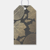 Gold-Blätter Chalkboard-Hochzeit im Herbst Geschenkanhänger (Rückseite)