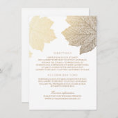 Gold-Blätter - Details zum Hochzeitsfest - Informa Begleitkarte (Vorne/Hinten)
