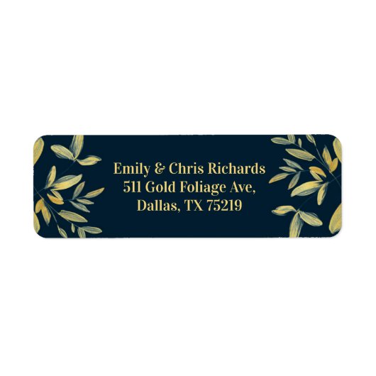 Gold Blätter Eherückkleber (Vorne)