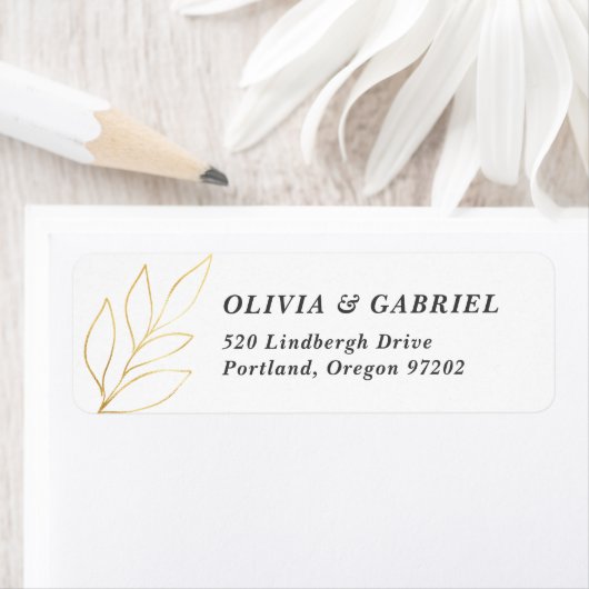 Gold Blätter Elegante luftige Hochzeitsfeier Rücks (Insitu)