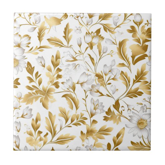 Gold-Blätter Fliese (Vorderseite)