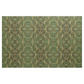 Gold Blätter Forest Green Elegantes Muster Stoff (Fat Quarter (45,7 x 55,9 cm))