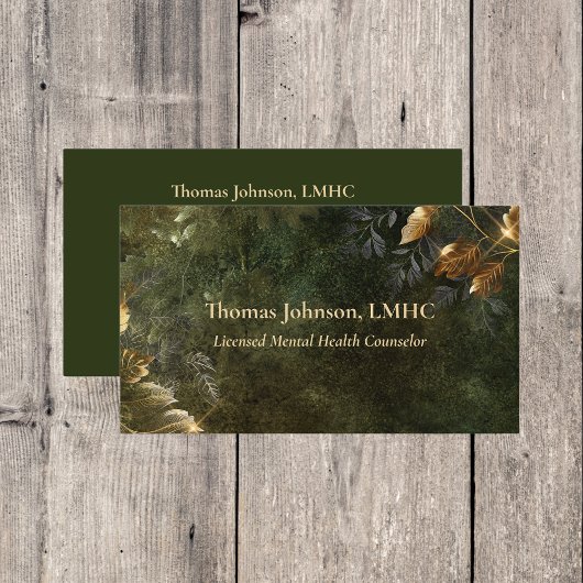 Gold-Blätter für psychische Gesundheitsberater | A Visitenkarte