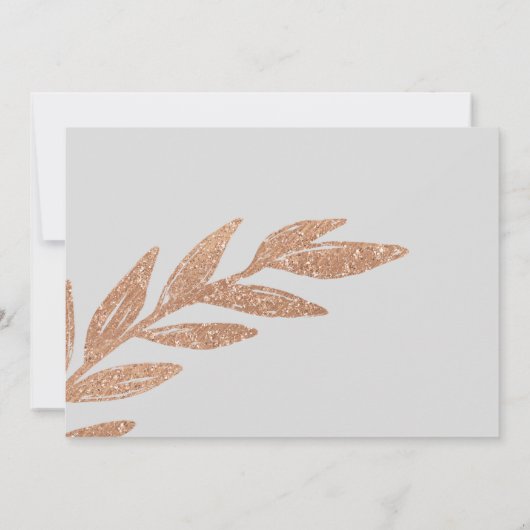 Gold-Blätter Geburtsankündigungskarte (Rückseite)