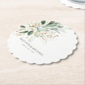 Gold Blätter Greenery Boho Summer Untersetzer (angewinkelt)