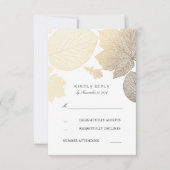 Gold-Blätter Hochzeit im Herbst RSVP-Karten RSVP Karte (Vorderseite)