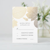 Gold-Blätter Hochzeit im Herbst RSVP-Karten RSVP Karte (Stehend Vorderseite)