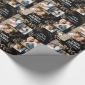 Gold Blätter Holiday Foto Geschenkpapier (Ecke)