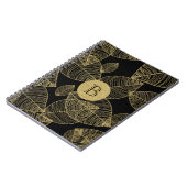 Gold-Blätter im Black Elegant Notebook Journal Notizblock (Linke Seite)