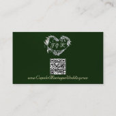 Gold-Blätter in Smaragd, QR-Code Begleitkarte (Rückseite)