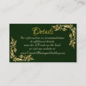 Gold-Blätter in Smaragd, QR-Code Begleitkarte (Vorderseite)