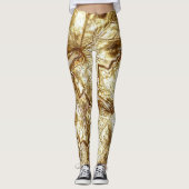 GOLD BLÄTTER LEGGINGS (Vorderseite)