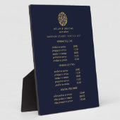 Gold Blätter Logo blau | Preise für Wellness-Cente Fotoplatte (Seite)