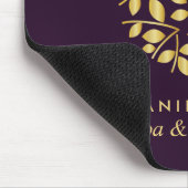Gold-Blätter Logo Lila Personalisiert hinzufügen Mousepad (Ecke)