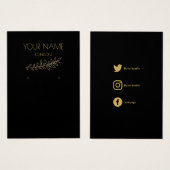 Gold-Blätter, Ohrring-Display-Karte (Vorne & Hinten)