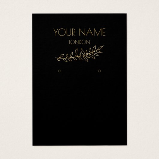 Gold-Blätter, Ohrring-Display-Karte (Vorderseite)