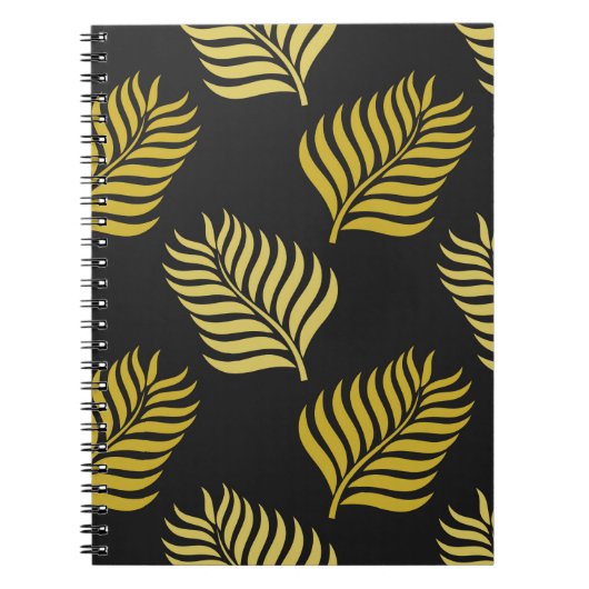 Gold Blätter Spiral Foto Notebook Notizblock (Vorderseite)
