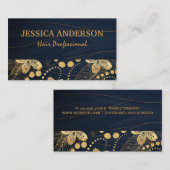 Gold-Blätter und Abstrakte Visitenkarte (Vorne/Hinten)