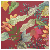 Gold-Blätter und Berries | Herbstfarben | Herbst Stoff (Muster)