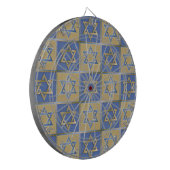 Gold Blau Davidstern-Kunstpaneele Dartscheibe (Vorderseite Links)