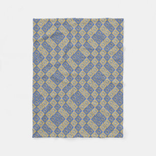 Gold Blau Davidstern-Kunstpaneele Fleecedecke