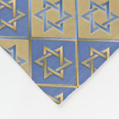 Gold Blau Davidstern-Kunstpaneele Fleecedecke (Ecke)
